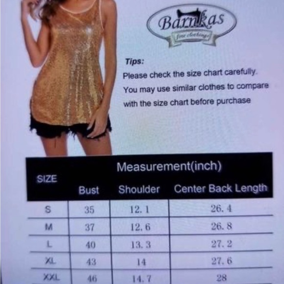 Barnkas Royal Blue Sequins Shell Or Tank Top. - Picture 5 of 5